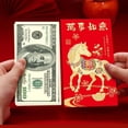 thumbnail image 3 of 2026 Year of the Horse Red Envelopes Set (6 Pcs), Charming Gold Foil Accents Thickened Paper Lucky Money Packets for Lunar New Year Family Gathering,Table Decorations For Party, 3 of 5
