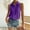 Purple, variant on Women's Sleeveless Button Down Shirts Hidden-Button Front Collared Dressy Casual Blouses Loose Office Tank Tops White L