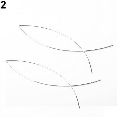 Yesbay Women's Design Handmade Abstract Fish Shape Earrings Jewelry-Silver