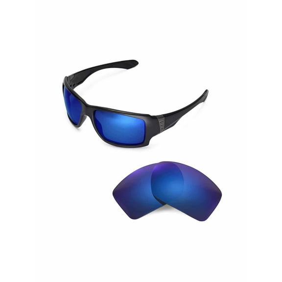 Walleva Ice Blue Replacement Lenses for Oakley Big Taco Sunglasses