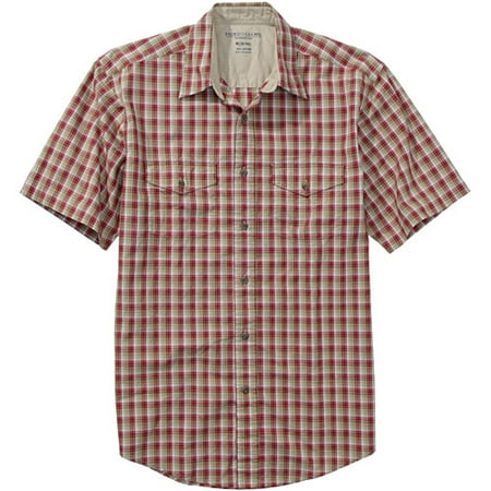 Big Men's Plaid Chambray Shirt