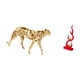 thumbnail image 5 of Escultura de con llama dorada, figura de resina de animal, centro de mesa moderno, adorno abstracto de fuego para decoración de oficina y, 5 of 8