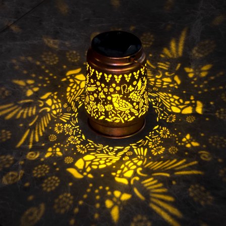 Outdoor Solar Hanging Lantern Lights Metal LED Decorative Light, Outdoor Waterproof Decor Hanging Lantern Cardinal Solar Light﻿