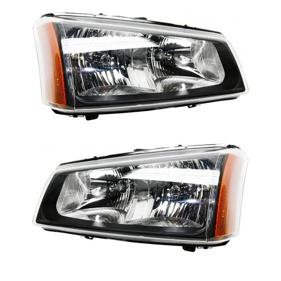 New Pair Headlights Compatible With Chevrolet Silverado 2500 HD Classic LS LT WT Crew Cab 2007 By Part Numbers GM2503257 10396912 GM2502257 10396913
