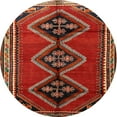 thumbnail image 1 of Ahgly Company Indoor Round Traditional Wood Brown Area Rugs, 3' Round, 1 of 6
