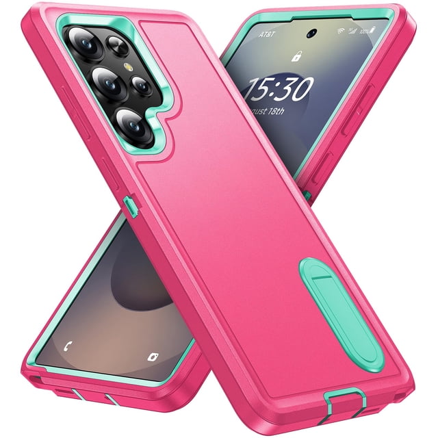 Funda BahaHoues para Samsung Galaxy S25 Ultra rosa/azul