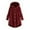 New/Wine, variant on Patlollav Womens Wool Coat Plus Size Button Plush Tops Hooded Loose Cardigan Winter Jacket