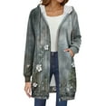thumbnail image 4 of Long Floral Sweatshirt Hoodies for Women Full Zip Long Sleeve Jackets Versatile Sports Coat Casual Outerwear with Pockets, 4 of 6