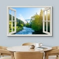 thumbnail image 3 of wall26 Canvas Print Wall Art Window View River Rapids Bright Green Forest Trees Wilderness Nature Photography Realism Scenic Landscape Colorful Multicolor for Living Room, Bedroom, Office - 24"x, 3 of 5