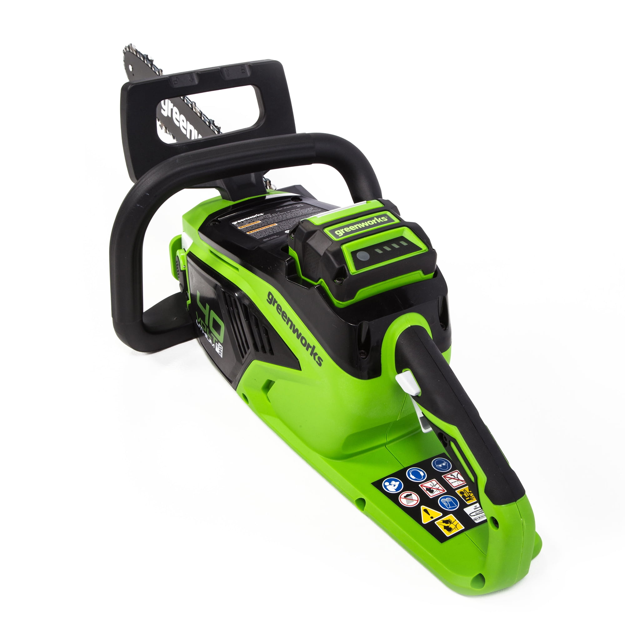 Greenworks 40V 14-inch Brushless Chainsaw with 2.5 Ah Battery and Charger, 2012802