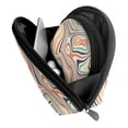 thumbnail image 4 of YFYANG 2 Piece Women's Portable Makeup Bags, Retro Abstract Lines Clutch Travel Toilet Bags Cosmetic Organizer, 4 of 7