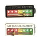 thumbnail image 1 of Esmalte Moods Lapel Pins Broche de moda My Social Battery 7 Jewelry (+) Negro Blanco, 1 of 8