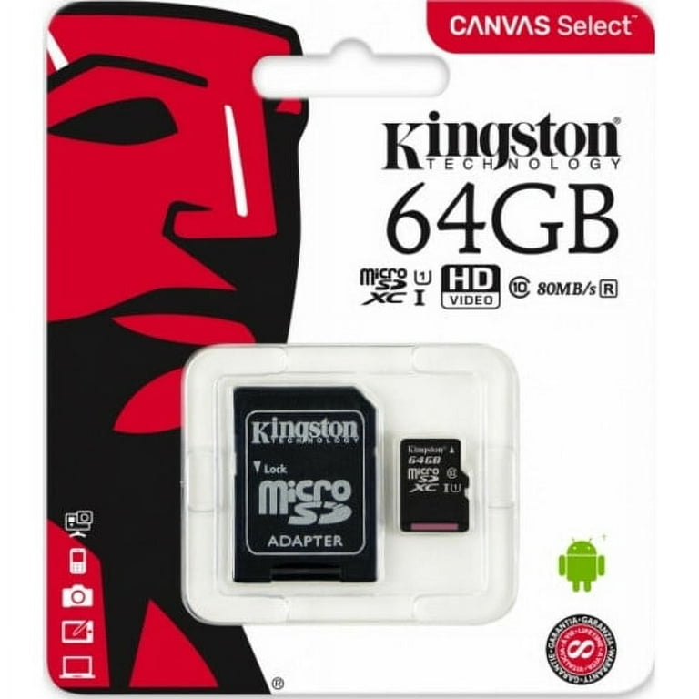Kingston Canvas Select 64 GB Class 10/UHS-I (U1) microSDXC