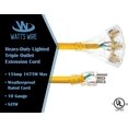10 ft 10 Gauge Heavy Duty Extension Cord 3 Outlet Lighted SJTW