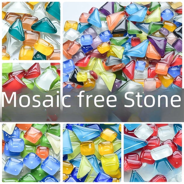 Mosaicos irregulares pequeños para pegar, pasatiempos para niños, artesanía de cristal hecha a mano para baño, cocina, decoración del hogar, proyectos de arte DIY