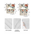 thumbnail image 6 of Orange White Floral Retro Kitchen Curtains Sets 36 Inch Length with Valance, Modern Rustic Butterfly Swag Valances and Tiers Curtain Set Drapes Swag Curtains for Living Room, Bathroom, Bedroom, Cafe, 6 of 6