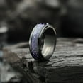 thumbnail image 3 of King Will 316L Stainless Steel Spinner Fidget Ring 8mm Wedding Band for Men-Stress Relieving Anxiety Ring with Black Celtic Dragon Purple Carbon Fiber Inlay, Comfor Fit Size 9, 3 of 6