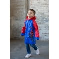 thumbnail image 2 of Marvel Spider-Man Big Boys Button Down Waterproof Rain Jacket Blue 10-12, 2 of 5