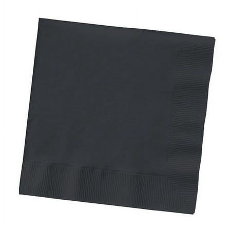 Party Central Club Pack of 500 Jet Black Solid 3-Ply Disposable Lunch Napkins 6.5"