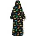 thumbnail image 3 of Oversized Blanket Hoodie,Adult Snuggle Fleece Wearable Blanket Fluffy Giant Hooded Sweatshirt, 3 of 7