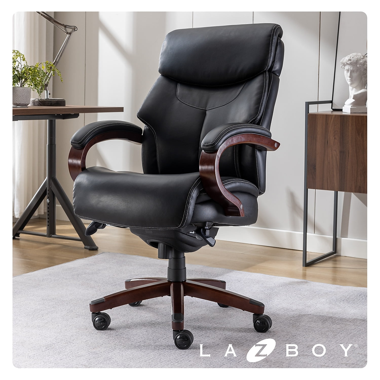 椅子 Supreme l flooring chair black STAPLES La-Z-Boy Bradley Executive Office Chair, Black Bonded