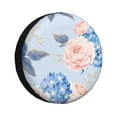 thumbnail image 2 of PUREYAH Roses Hydrange Flower Background Rv Spare Tire Cover, Wheel Covers Protectors Universal Fit for Camping Travel Trailer Truck 15 inch, 2 of 6