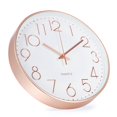 thumbnail image 2 of Reloj de pared Bakbrand, no hace tictac y silencioso, 30 cm, oro rosa, 2 of 9