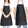 thumbnail image 2 of Delantal de mezclilla con múltiples bolsillos unisex ajustables para cocina, manualidades, cocina, negro Sailing Electrónica, 2 of 4