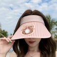 thumbnail image 3 of Sun Visors Hat with Fan for Women, Fan Visor Hat, USB Charging Hat Fans That Blow Cold Air, Solar Fan Hats for Women, Large Area Sun Protection Set-D Pink, 3 of 7