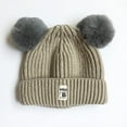 thumbnail image 3 of Baby Boys Girls Hat Winter Knitted Hat Double Pom Beanie Bobble Hat,Warm Ski Beanie Hat,for 0-36 Months Baby, 3 of 4