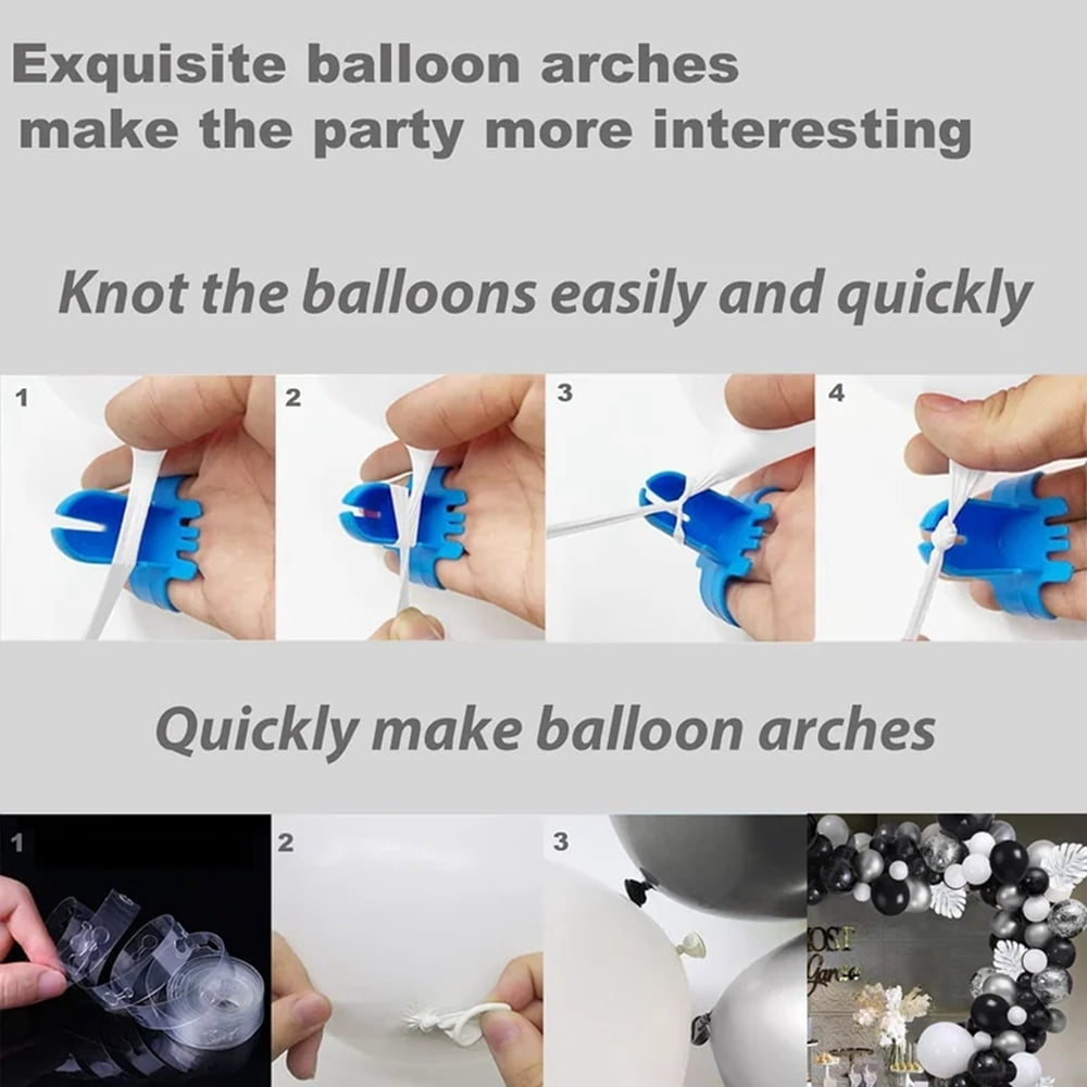 60 ballons or noir confettis arche kit,40 ballon or et noir latex