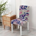 thumbnail image 3 of Colorful Artistic Paisley Vintage Dining Chair Covers 4 Pack Bohemian Floral Ethnic Retro Washable Polyester Stretch Slipcovers Removable Protector for Elegant Home, 3 of 6