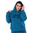 thumbnail image 4 of Unicorns Are Lame Said Nobody Ever Hoodie Sweatshirt Women Brisco Brands X, 4 of 6