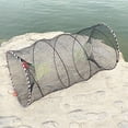 thumbnail image 4 of LJNYFDC Piège à Crabe Appât de Pêche Piège Léger Réutilisable Pliable Portable Installation Rapide Poisson Crabe Crevette Piège Filet de Lancer de Pêche, 4 of 5