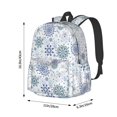 thumbnail image 6 of Goofa Retro ice blue snowflakes Pattern Backpack for Students – Large Capacity, Lightweight with Adjustable Shoulder Straps, Perfect for School, Travel, 6 of 8