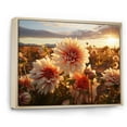 thumbnail image 2 of Designart "Dahlia landscape At Sunset" Floral Floater Framed Canvas Art Print, 2 of 7