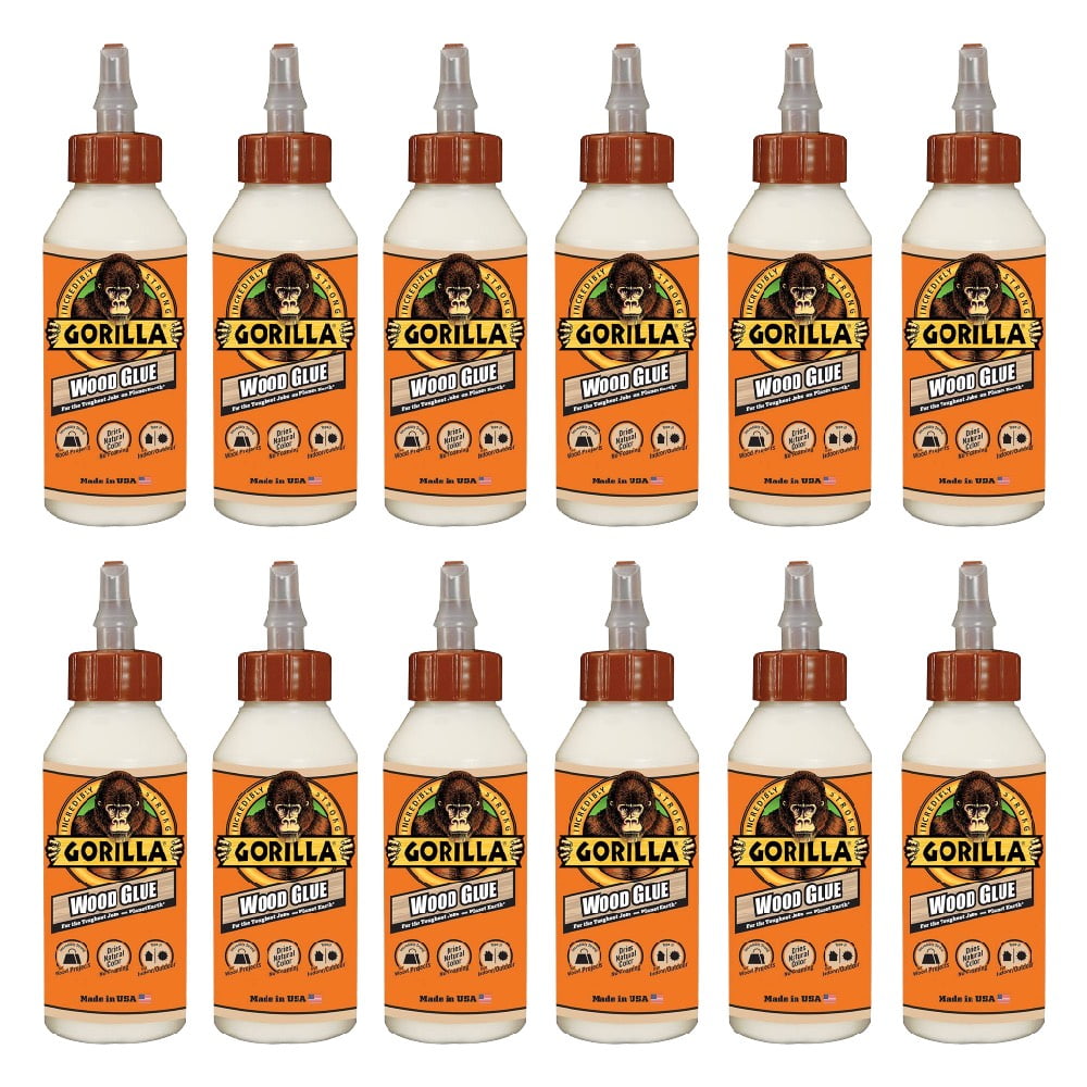 Gorilla Wood Glue Incredibly Strong Adhesive Indoor Outdoor Water Resistant Dries Natural Color