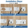 thumbnail image 4 of Password Hasp Locks Keyless Combination Lock Twist Knob No Drilling Required for Door Security Gate Black 3.5", 4 of 7