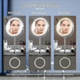 thumbnail image 4 of 8" Gold LED Makeup Mirror - USB Charging, 10X Magnifier, Adjustable Tri-Light Stand, 4 of 4