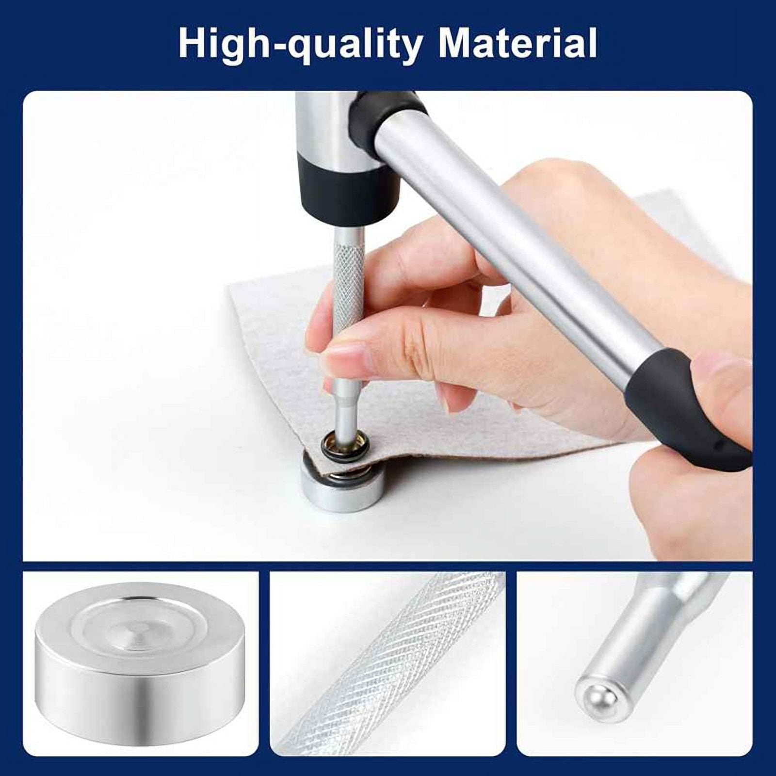 Canvas Snap Kit 2 Pcs Setting Tool,Marine Grade Stainless Steel 3/8in Socket Canvas Snap Button Fastener Kit, for Boat A