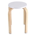 thumbnail image 2 of 1 taburete apilable de madera curvada antideslizante color caramelo muebles para el hogar decoración de habitación de niños blanco, 2 of 10