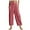 Pink, variant on SwiftWear Women Casual Pant Loose Comfy Drawstring Wide Leg Crop Trousers with Pockets S