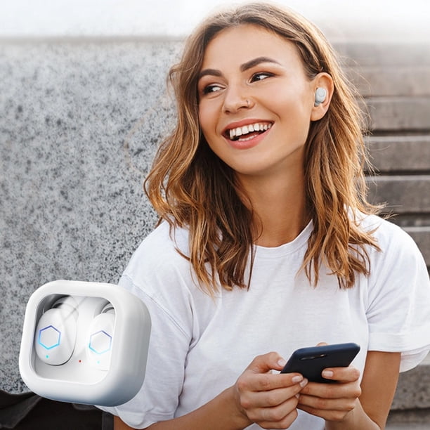 Auriculares Bluetooth, auriculares inalámbricos, intraauriculares verdaderamente inalámbricos, batería, pantalla, uso prolongado, reducción de ruido, auriculares Bluetooth de plástico de 5.4".