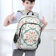 thumbnail image 6 of FORMRS Unisex School Backpack 17" Student Travel Bag with Laptop Compartment, Green Geometric Pattern, 6 of 7