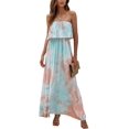 thumbnail image 1 of Robes d'Été pour Femmes Robe Longue Boho Maxi en Porcelaine Bleue et Blanche, 1 of 6