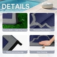 thumbnail image 4 of DEORAB Outdoor Rugs Waterproof Plastic Straw Mat 6'x9' Reversible for RV Patio Deck Beach Blue & Grey, 4 of 11