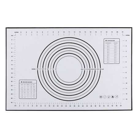 

Kneading padDough Mat Silicone Non-Stick Rolling Pad Kneading Scale Baking Tray Kitchen DIY Supplies Black 60x40cm