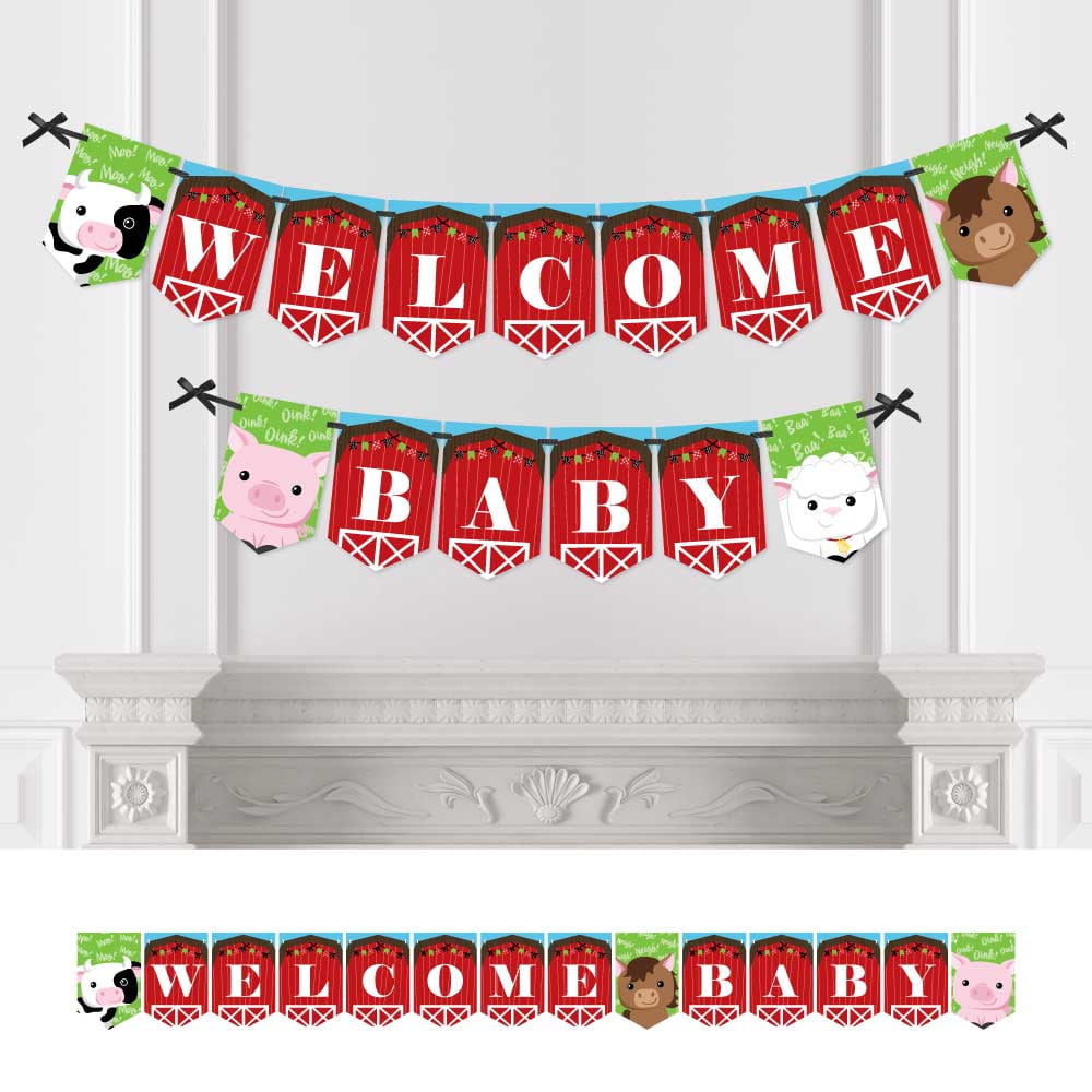 farm animal baby shower decorations