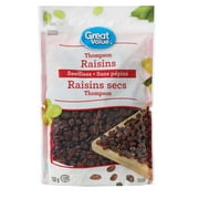Raisins secs Thompson sans pépins de Great Value