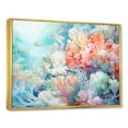 thumbnail image 2 of Designart "Submerged Coral Orchestra Ii I" Coastal Coral Under Water Floater Framed Canvas Wall Art, 2 of 5